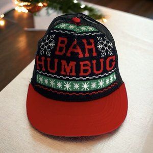 Christmas Holiday Ugly Sweater  "BAH HUMBUG" Trucker/Baseball Hat/Cap NEW